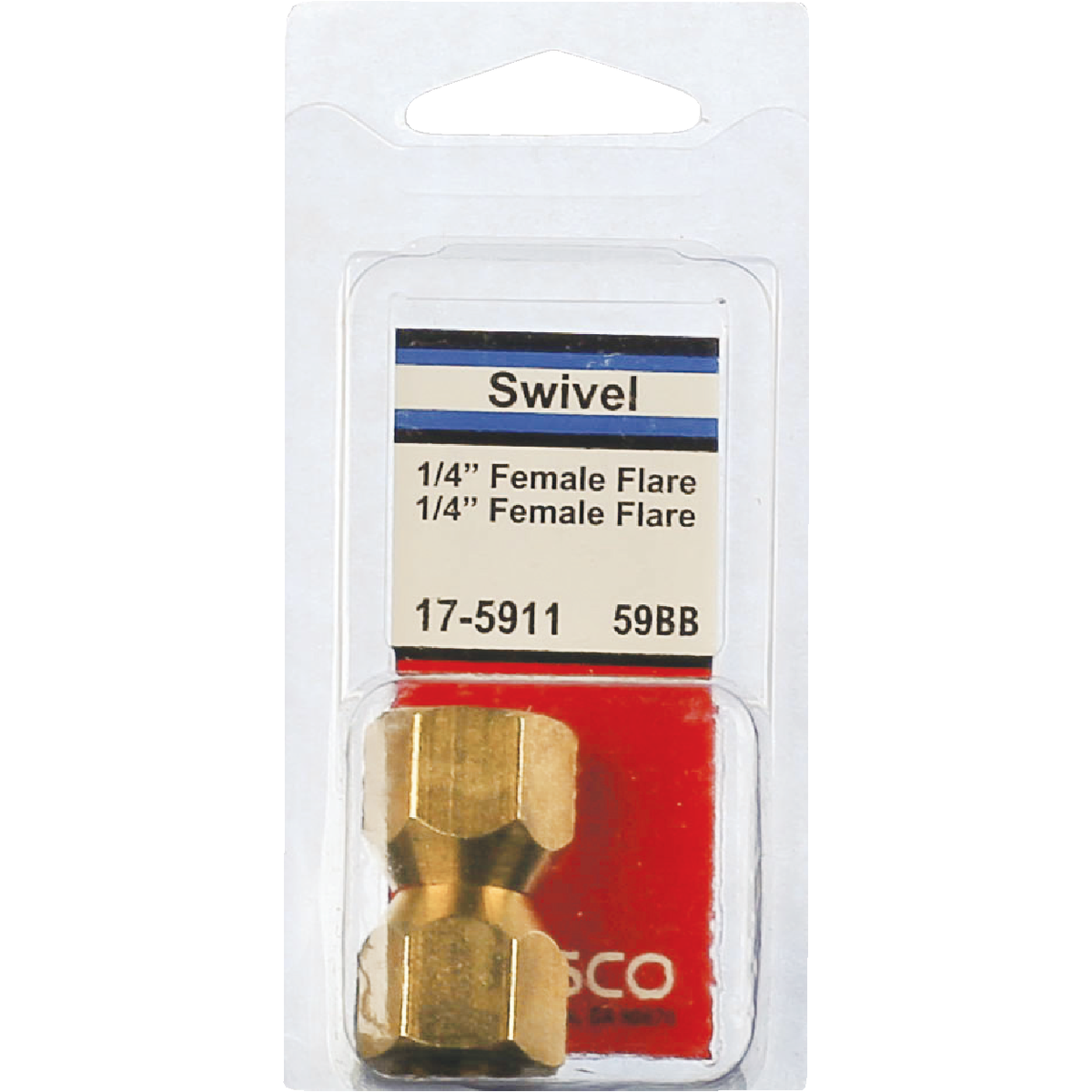 Lasco 1/4 In. Brass Flare Swivel Union Image 2