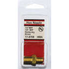 Lasco 1/4 In. MPT x 1/8 In. MPT Brass Hex Nipple Image 2