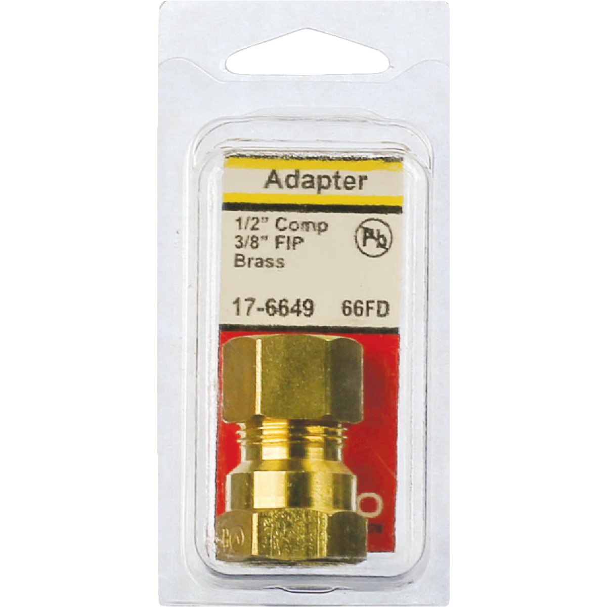 Lasco 1/2 In. C x 3/8 In. FPT Brass Compression Adapter Image 2