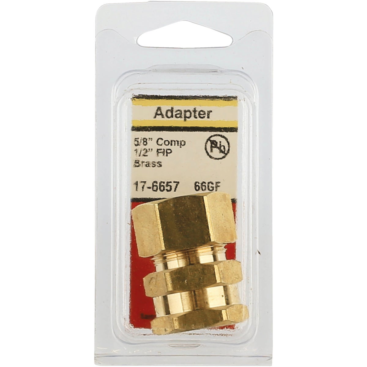 Lasco 5/8 In. C x 1/2 In. FPT Brass Compression Adapter Image 2