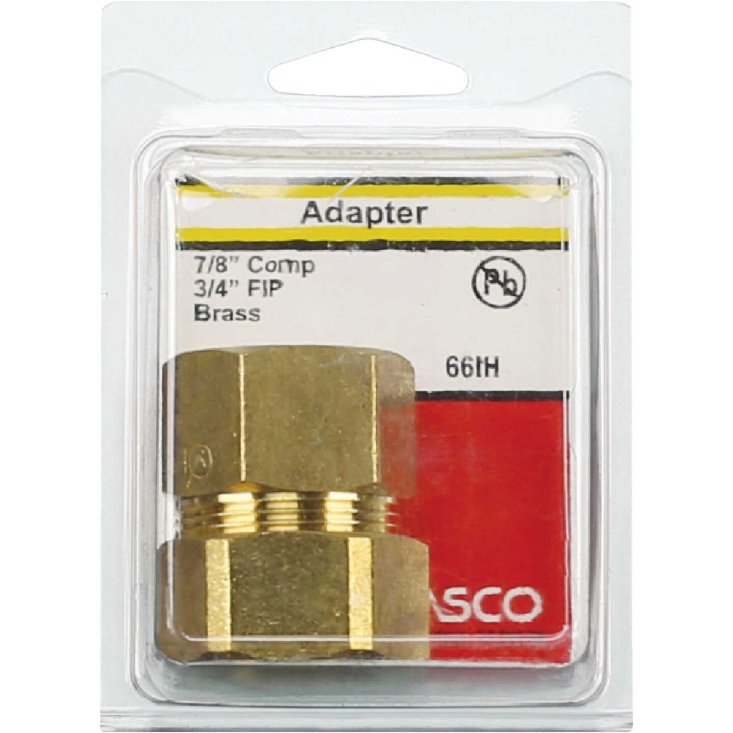 Lasco 7/8 In. C x 3/4 In. FPT Brass Compression Adapter Image 2