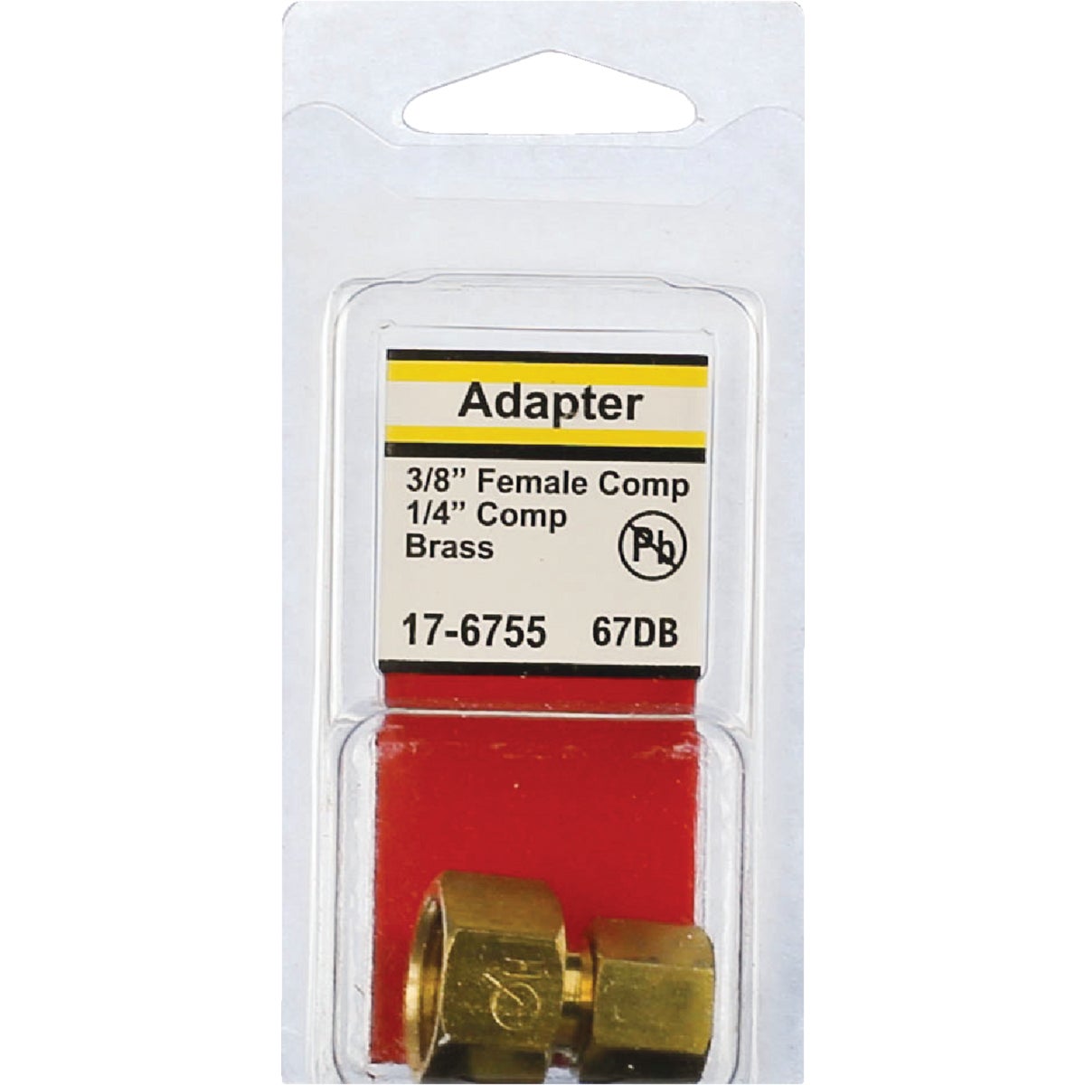 Lasco 3/8 In. FC x 1/4 In. MC Brass Compression Adapter Image 2