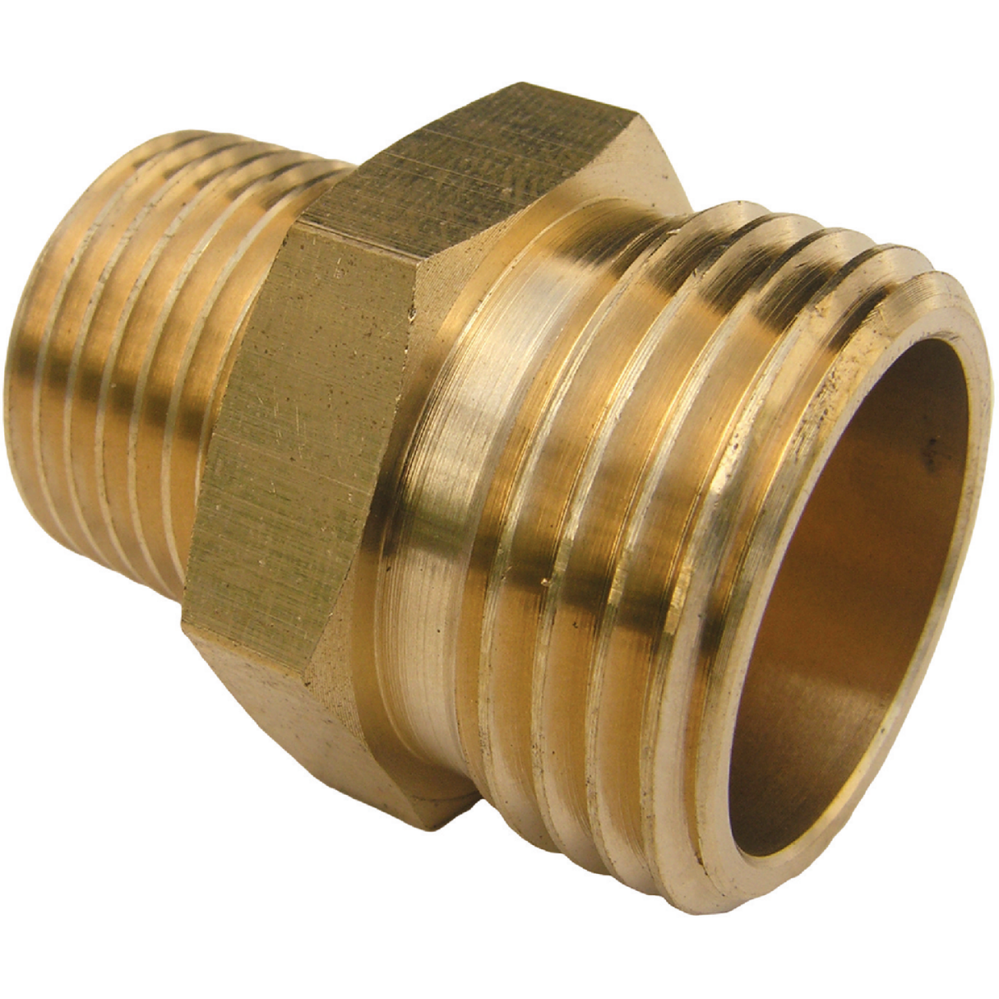 Lasco 3/4 In. MHT x 1/2 In. MPT Brass Adapter Image 1