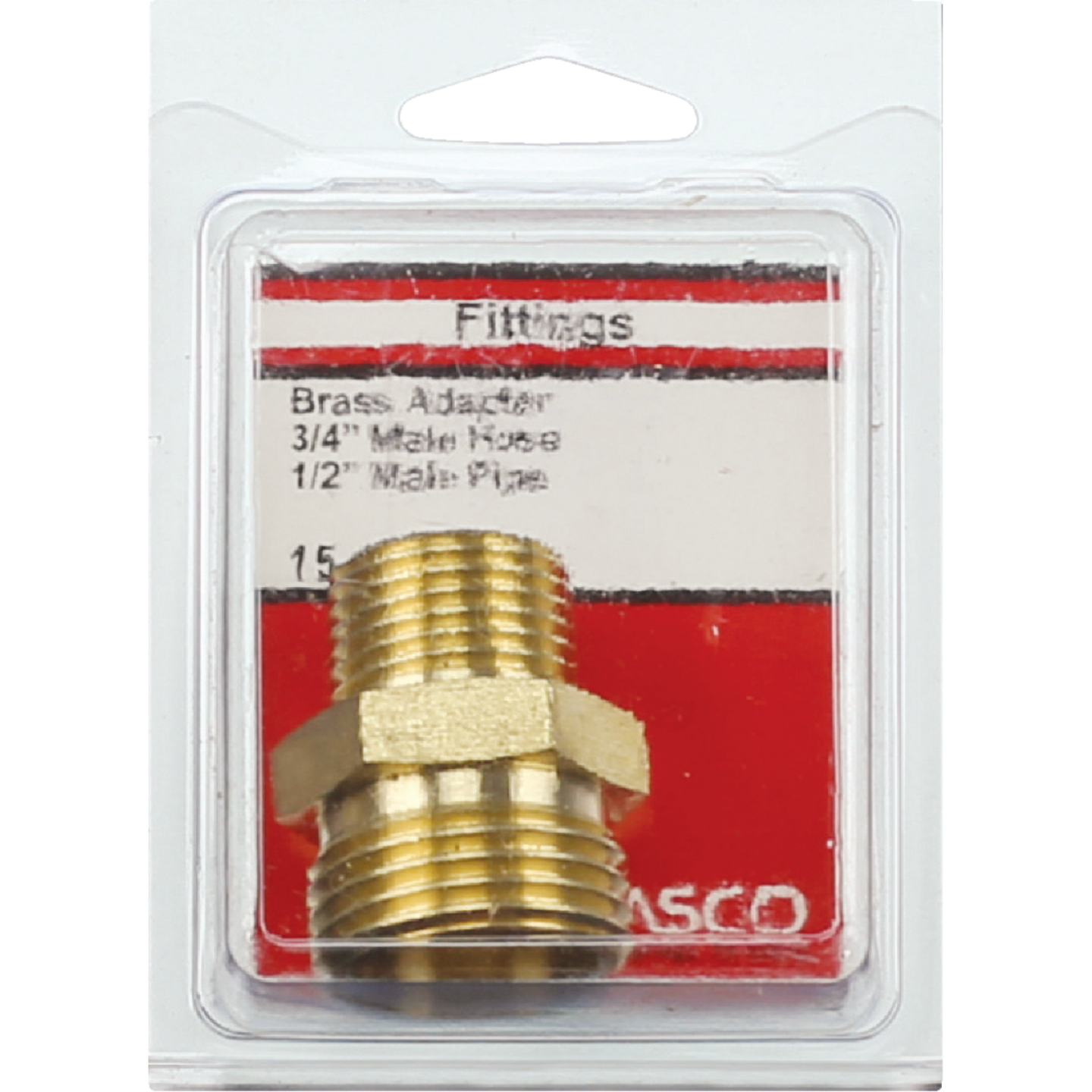 Lasco 3/4 In. MHT x 1/2 In. MPT Brass Adapter Image 2