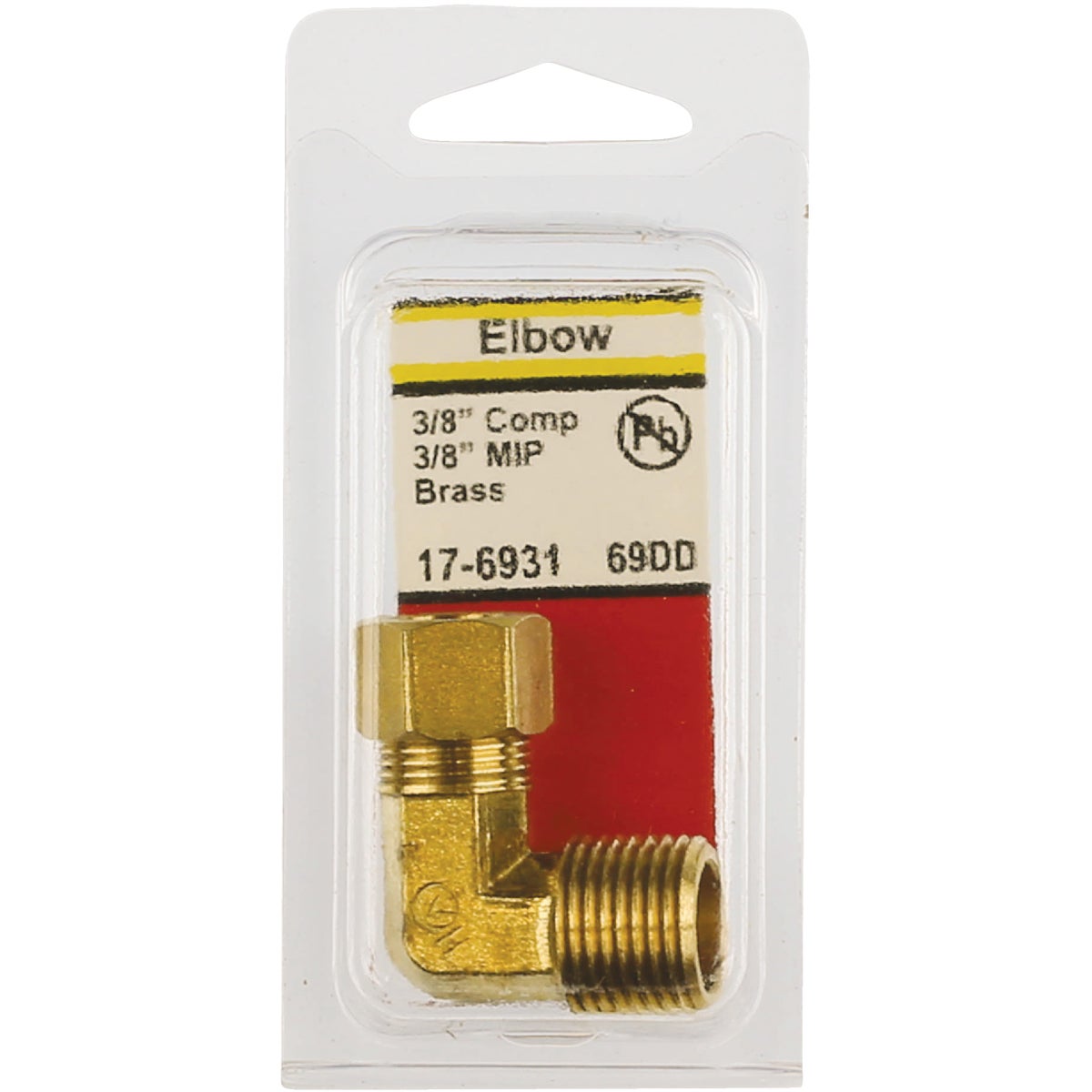 Lasco 3/8 In. C x 3/8 In. MPT 90 Deg. Compression Brass Elbow (1/4 Bend) Image 2