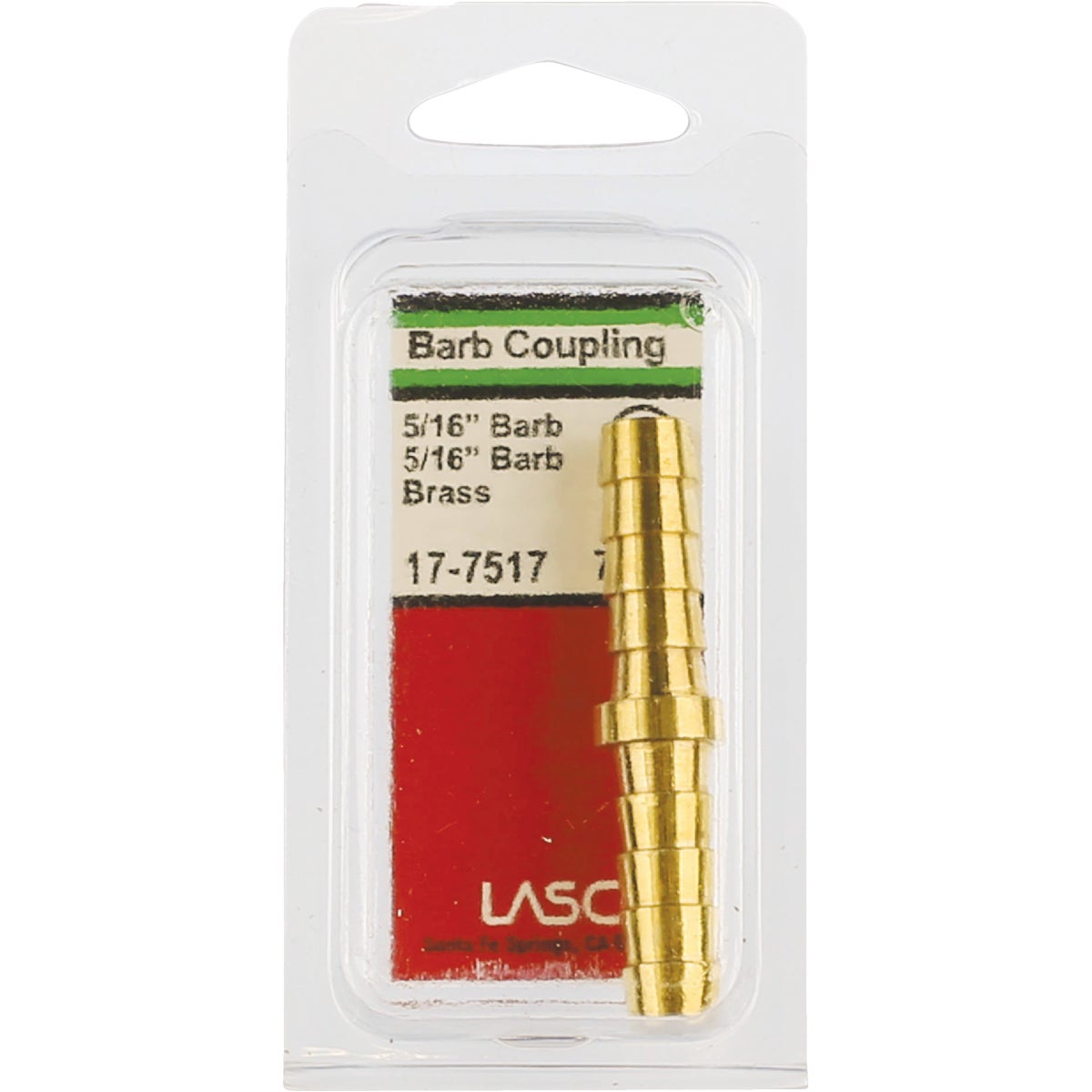 Lasco 5/16 In. Brass Hose Barb Coupling Image 2