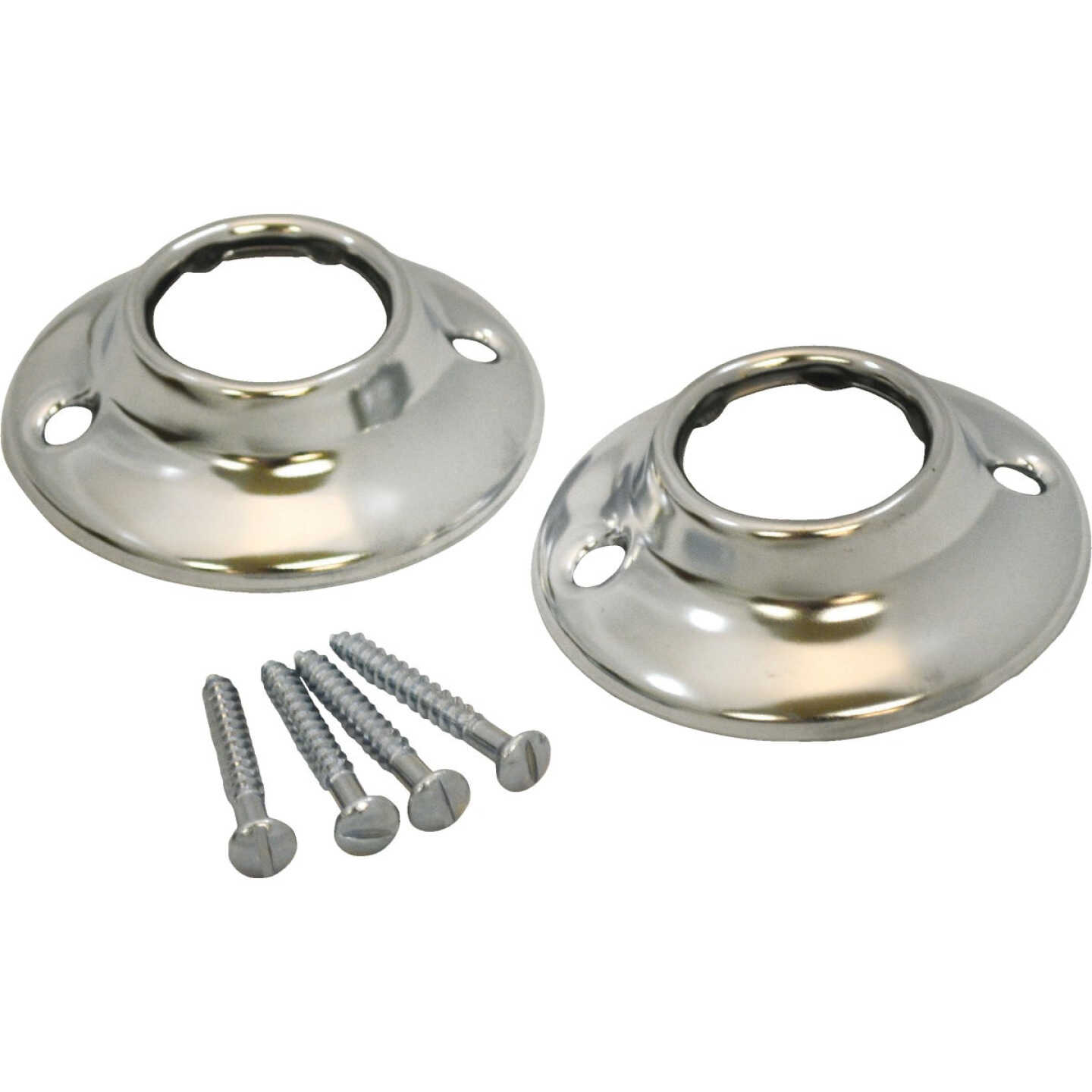 Jones Stephens Chrome Shower Rod Flange (2 Count) Image 1