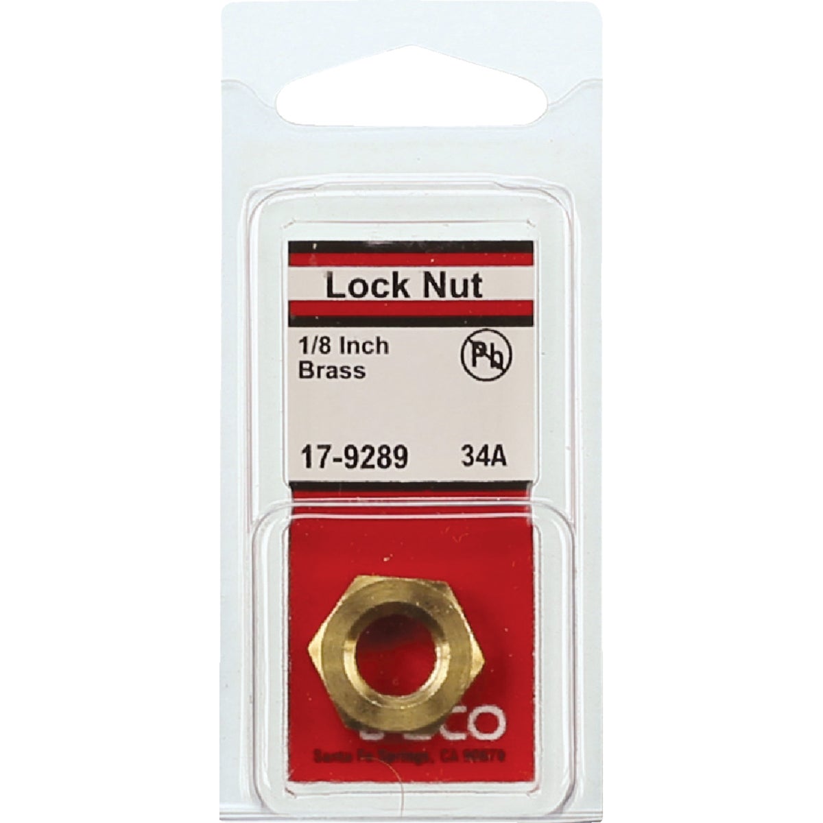Lasco 1/8 In. FPT Brass Lock Nut Image 2