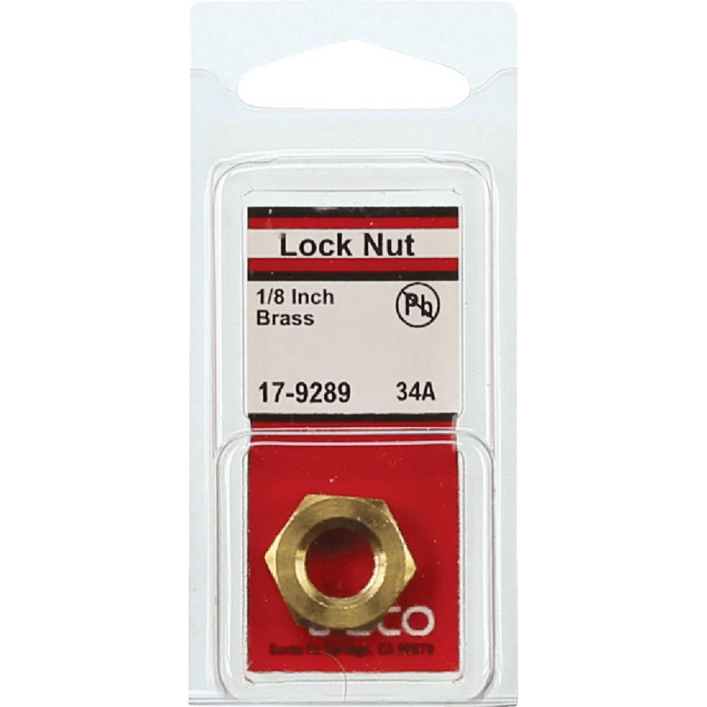Lasco 1/8 In. FPT Brass Lock Nut Image 2