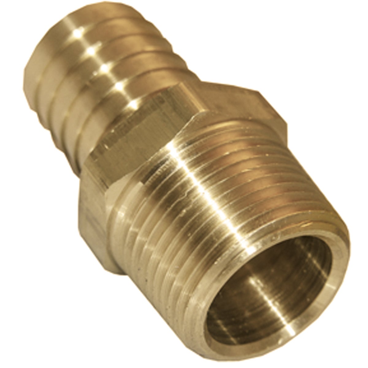 Lasco 1/8 In. MPT x 5/16 In. Brass Hose Barb Adapter Image 1