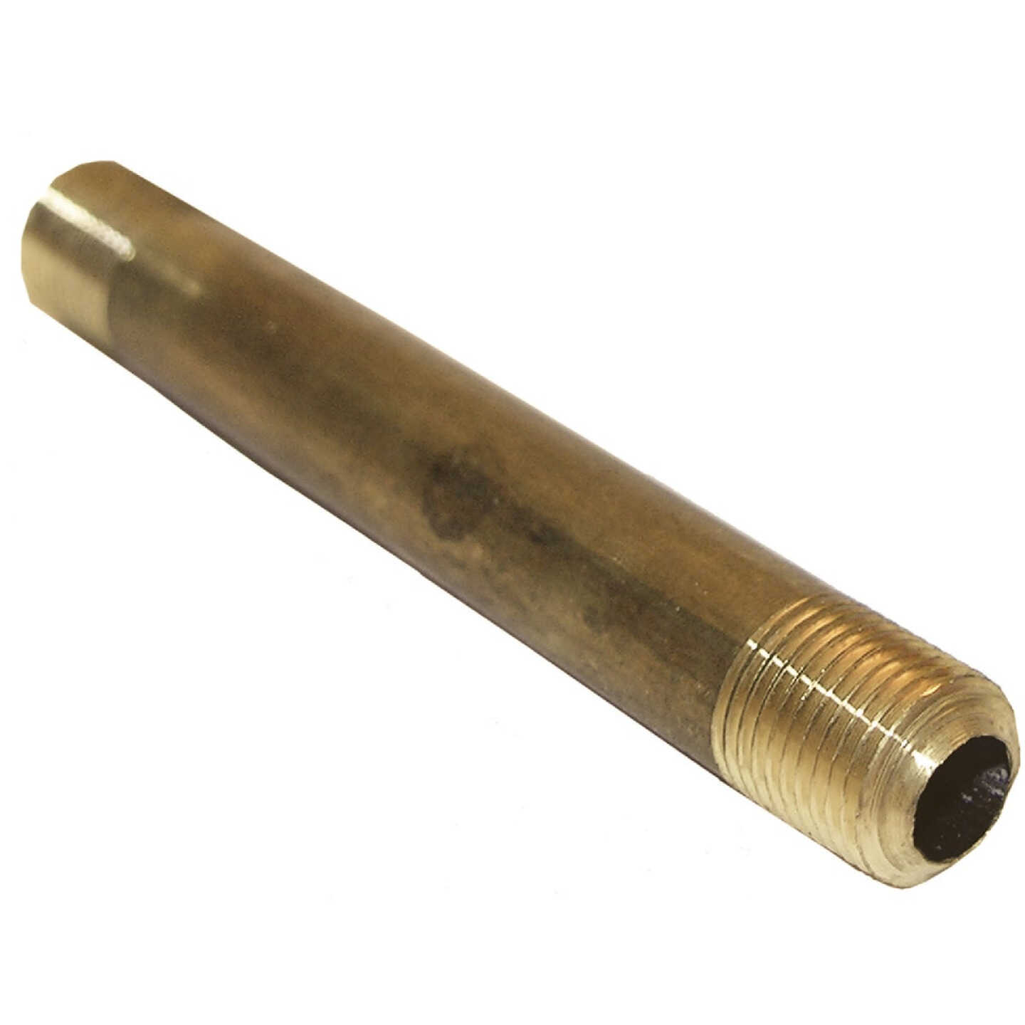 Lasco 1/8 In. x 4 In. Brass Nipple Image 1