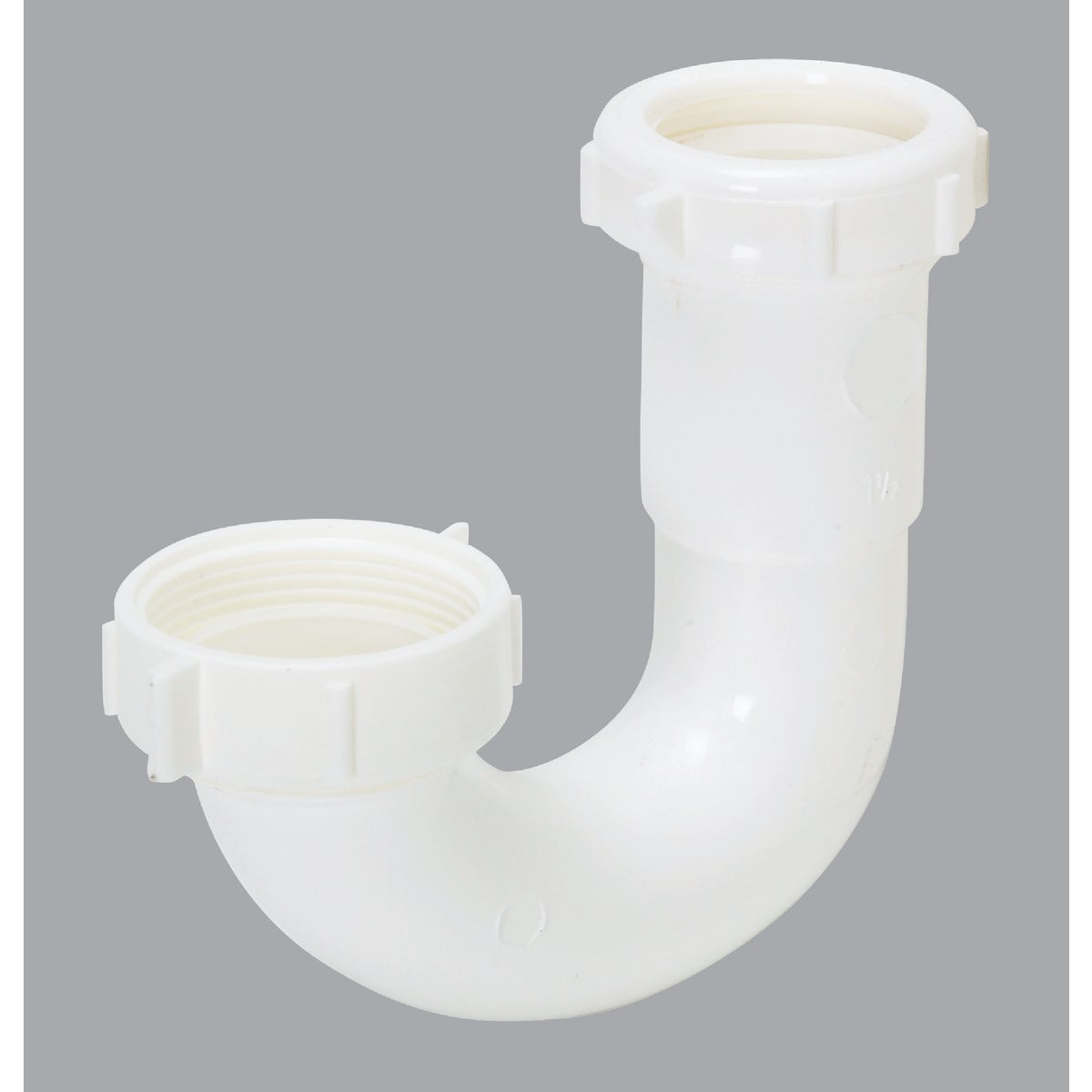 Do it Best 1-1/2 In. or 1-1/4 In White Plastic J-Bend, Carded Image 1