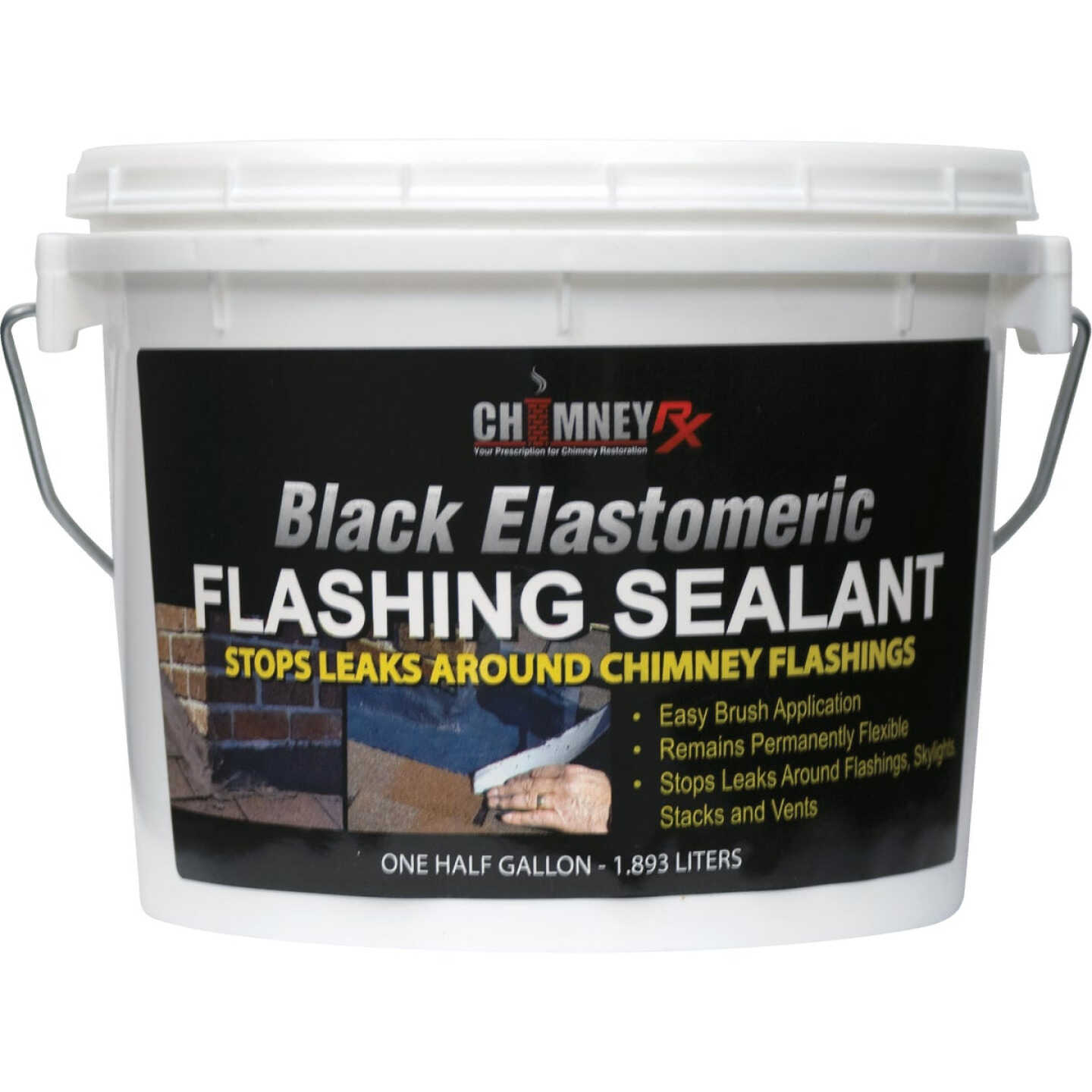 Chimney RX 1/2 Gal. Black Elastomeric Flashing Sealant Image 1
