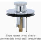 Danco Lift & Turn 3/8 In. & 5/16 In. Thread Tub Drain Stopper Cartridge in Chrome Image 5