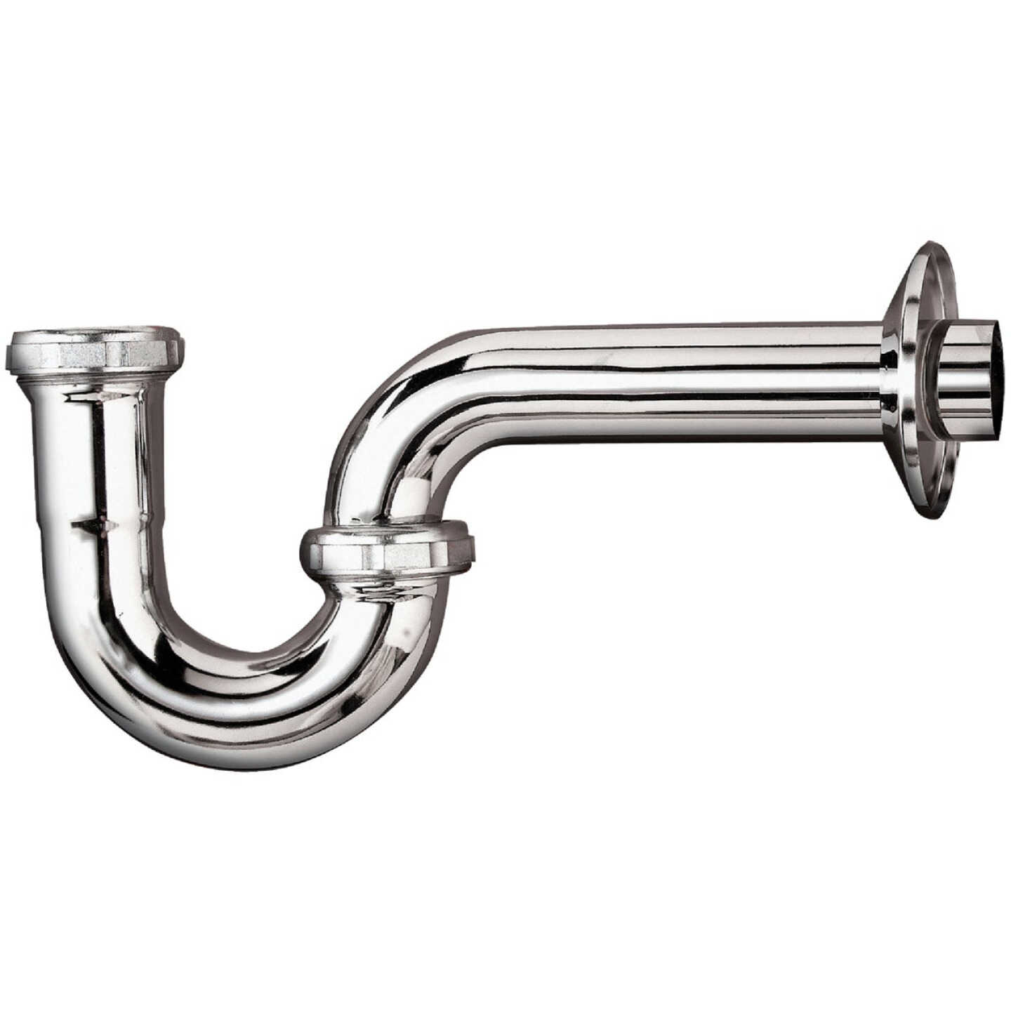 Keeney 1-1/4 In. x 1-1/4 In. Chrome-Plated 20 Gauge Brass P-Trap Image 1