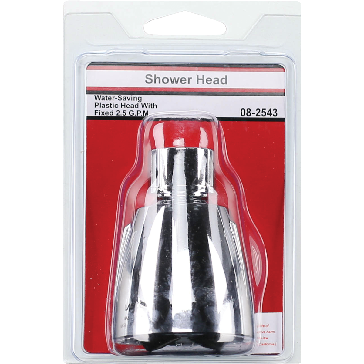 Lasco 1-Spray 1.8 GPM Water Saver Fixed Shower Head, Chrome Image 2