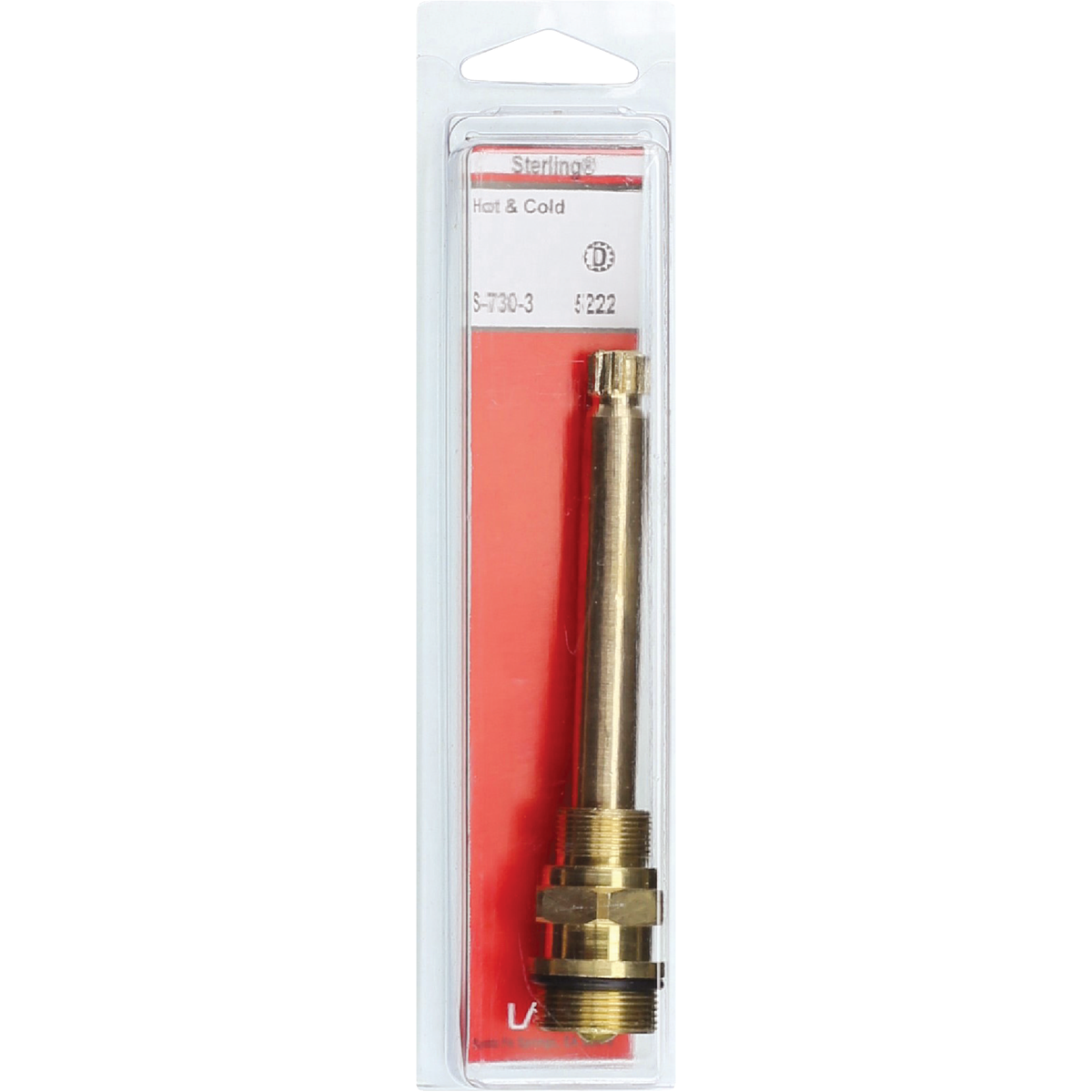 Lasco Sterling No. 5222 Hot/Cold Brass Bathtub Stem Image 2