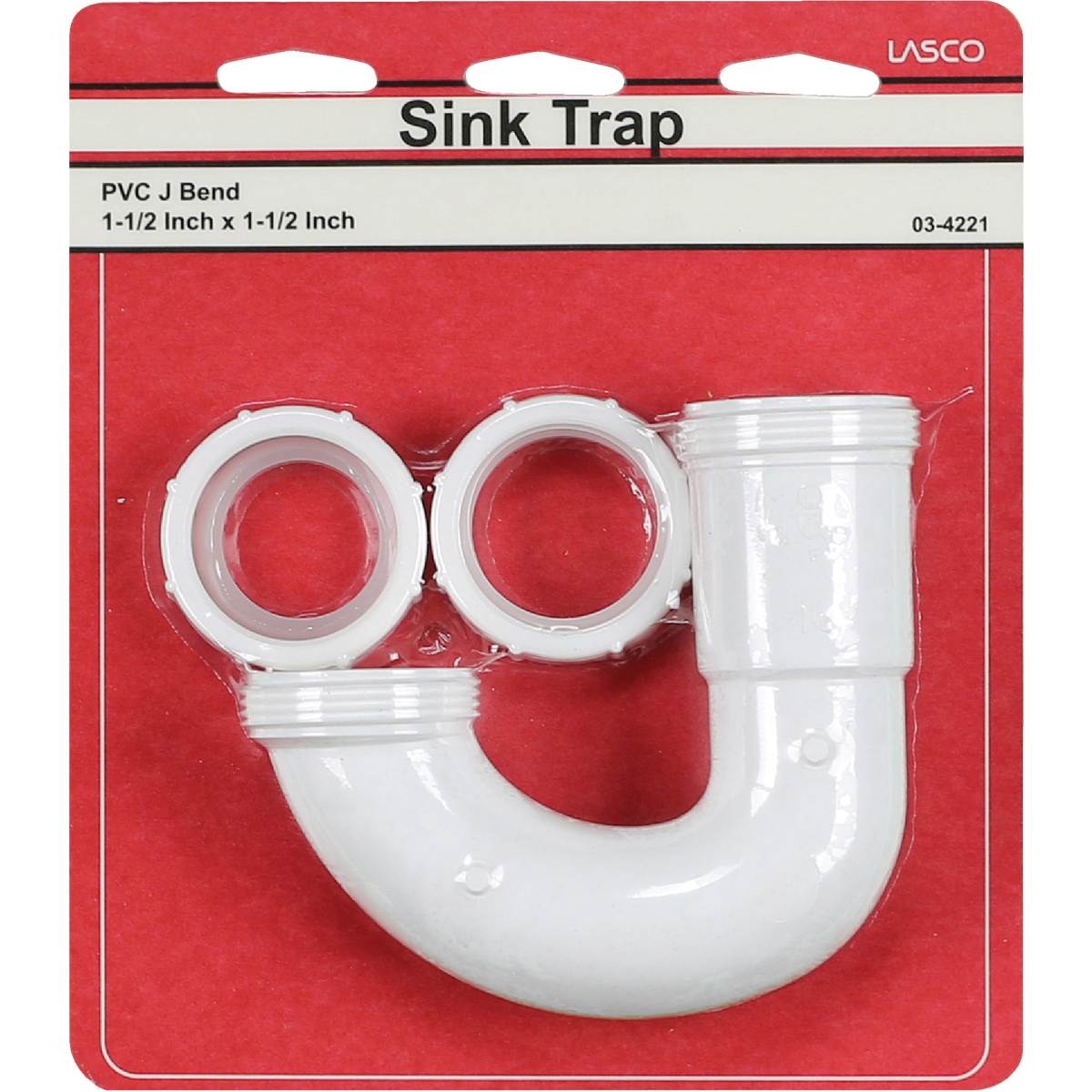 Lasco 1-1/2 In. White Plastic J-Bend Image 2