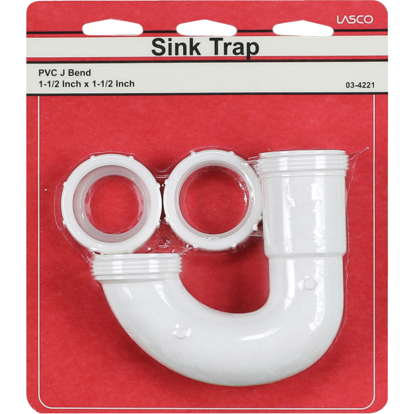 Lasco 1-1/2 In. White Plastic J-Bend Image 2