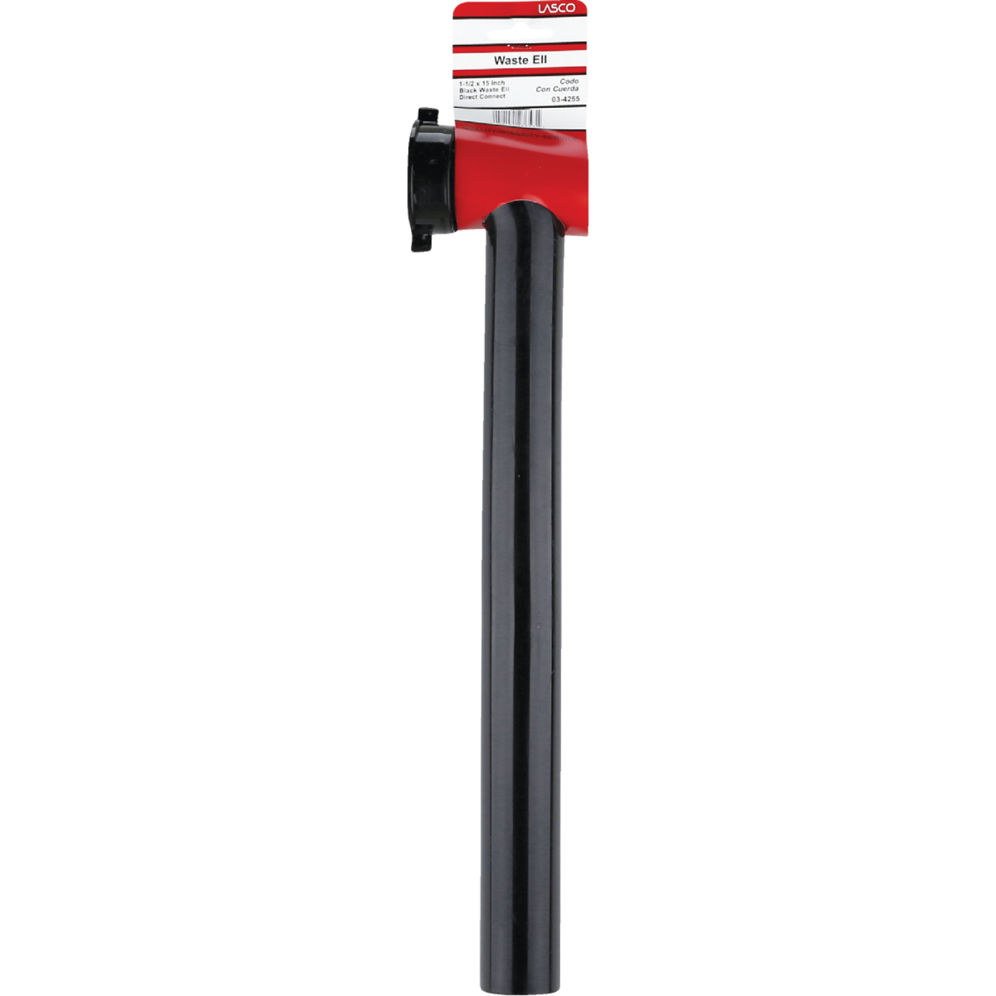 Lasco 1-1/2 In. OD x 15 In. Black Plastic Waste Arm Image 2