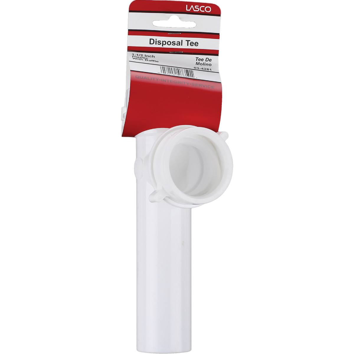 Lasco 1-1/2 In. OD White Plastic End Outlet Tee Image 2