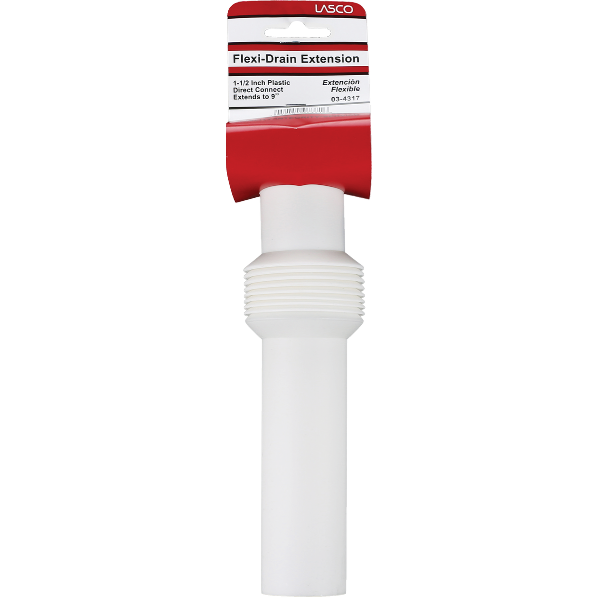 Lasco 1-1/2 In. OD White Plastic Tailpiece Image 2