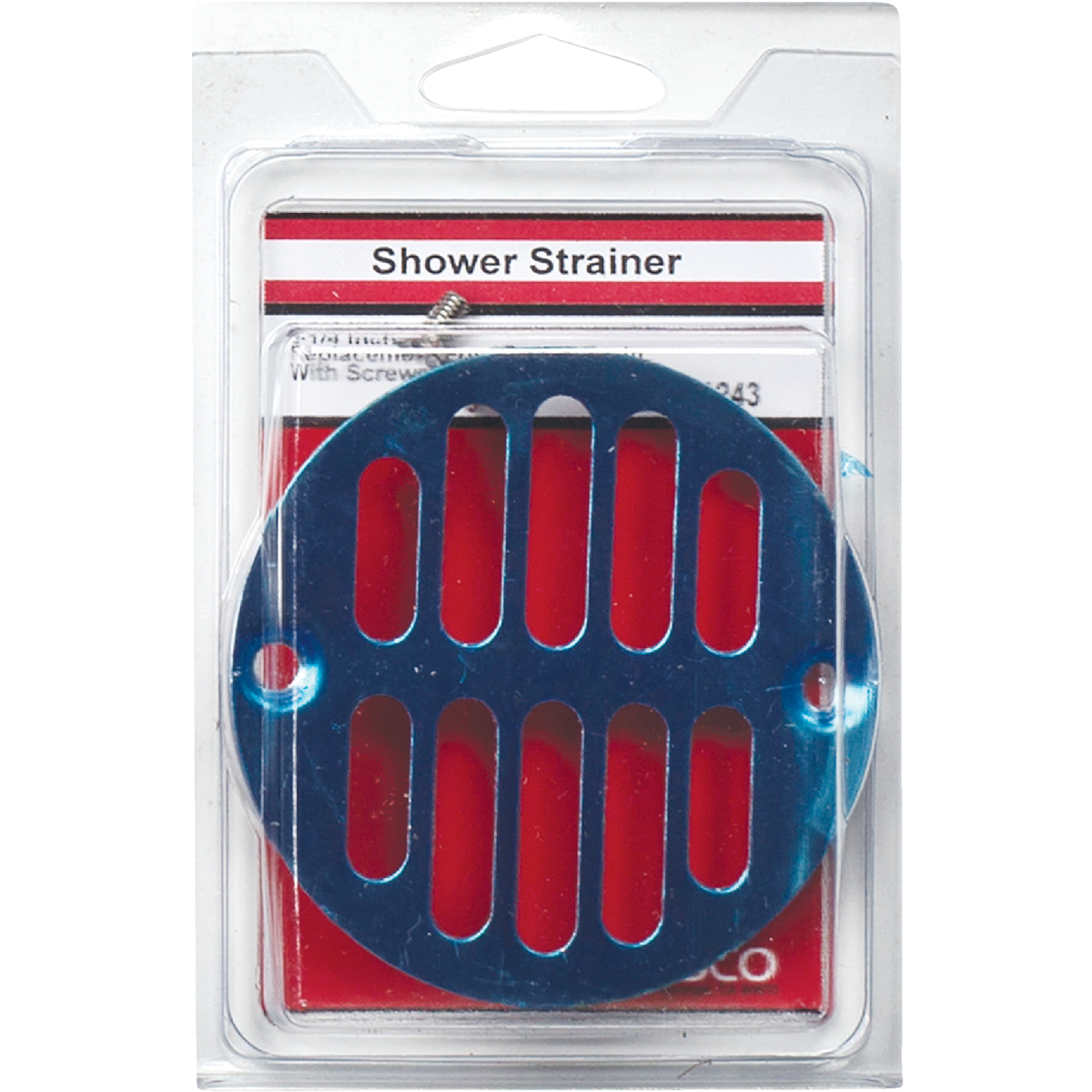 Lasco 3-1/4 In. Chrome Plated Grill Shower Drain Strainer Image 2