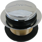Lasco Polished Chrome Plated Tip Toe Stopper Bath Drain Trim Kit Image 1