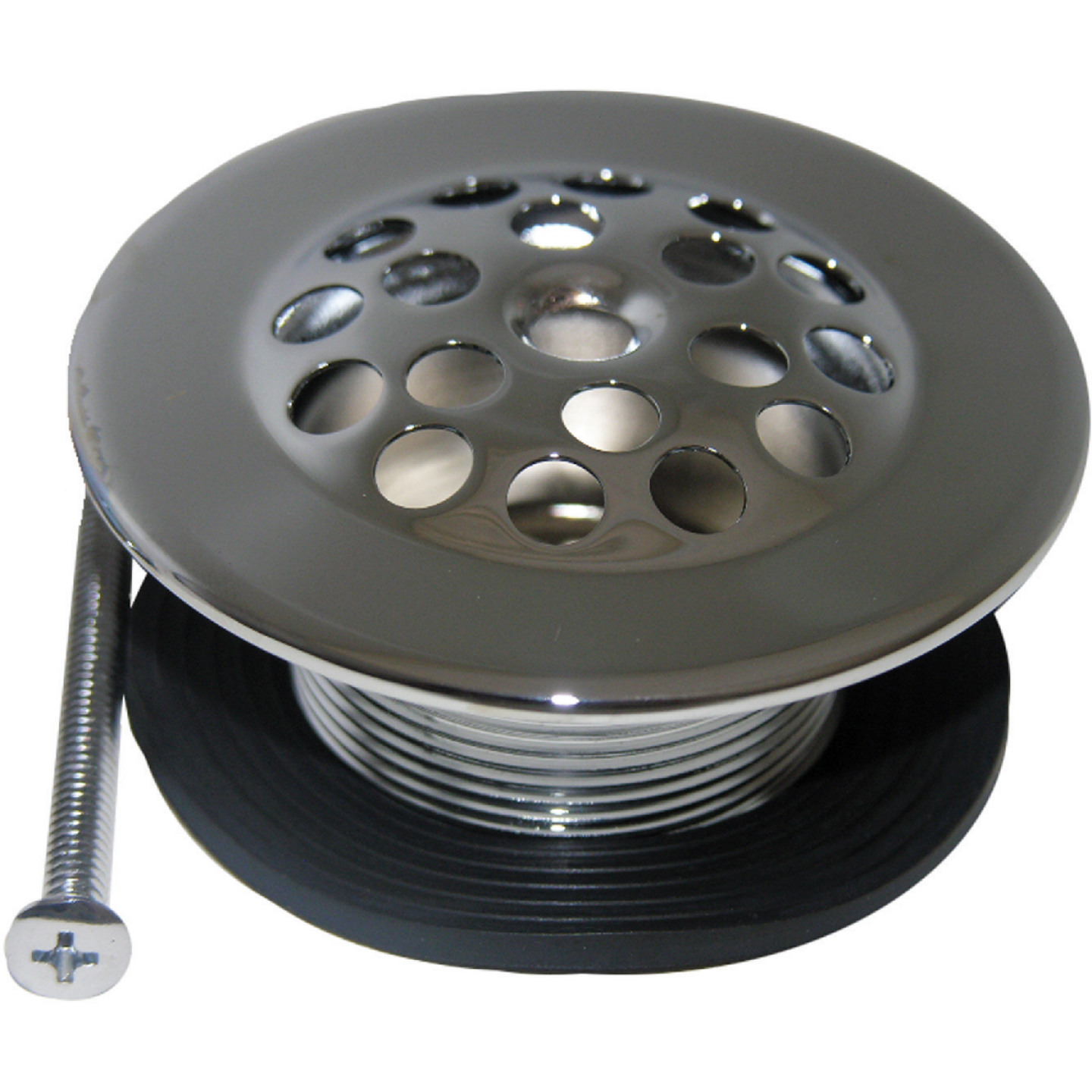 Lasco 1-1/4 In. Fine Thread Bath Shoe Tub Drain Strainer with Chrome Plated Finish Image 1