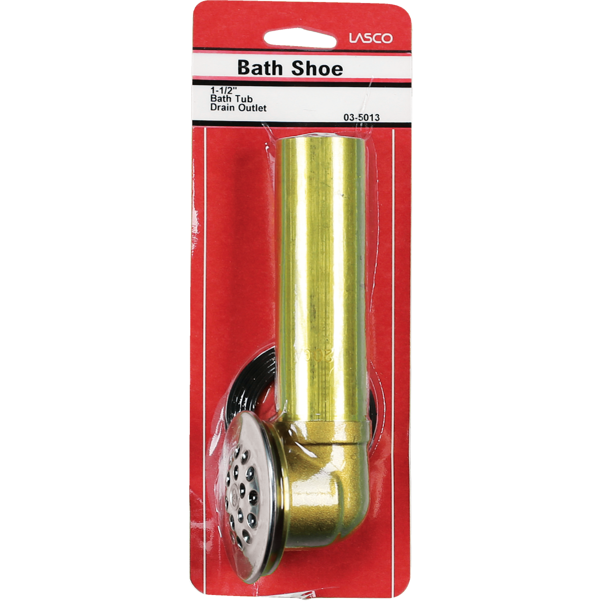 Lasco 1-1/2 In. Brass Overflow and Waste Shoe Image 2