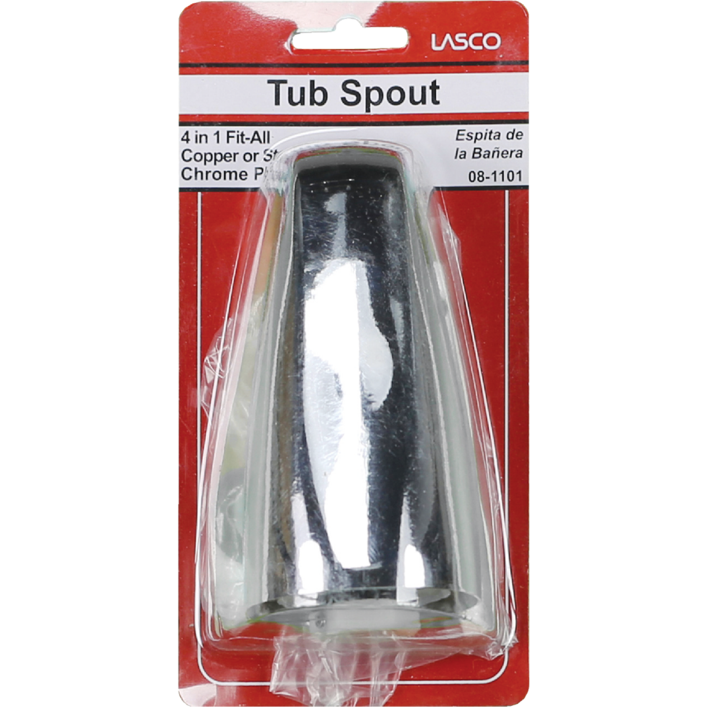 Lasco 4-Way Chrome Bathtub Spout Image 2