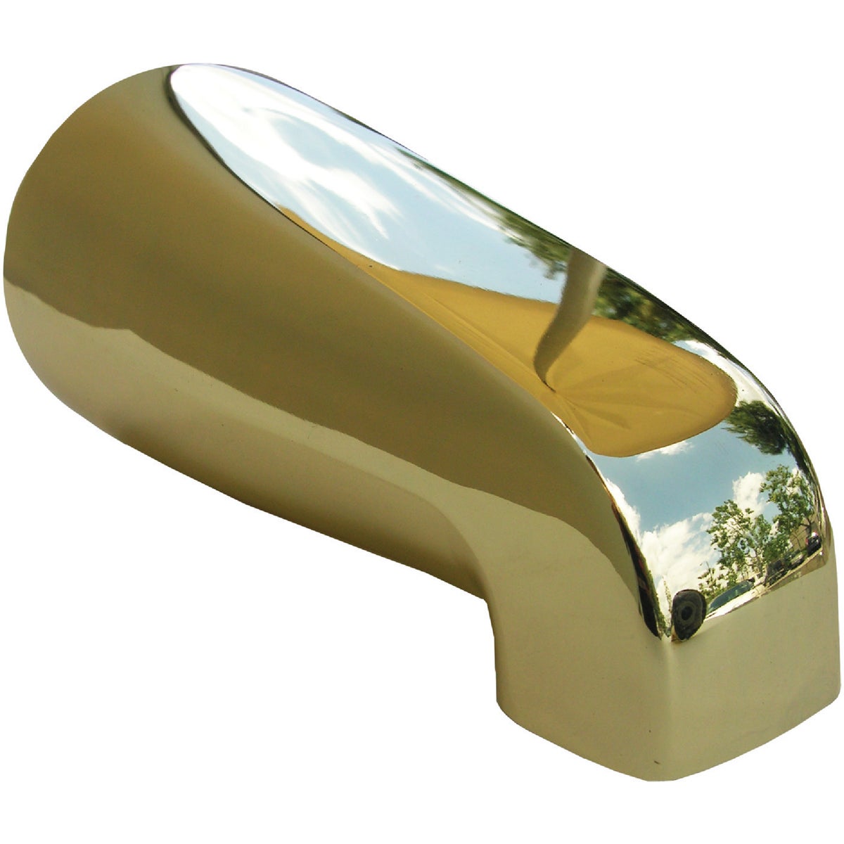 Lasco 4-Way Polished Brass Bathtub Spout