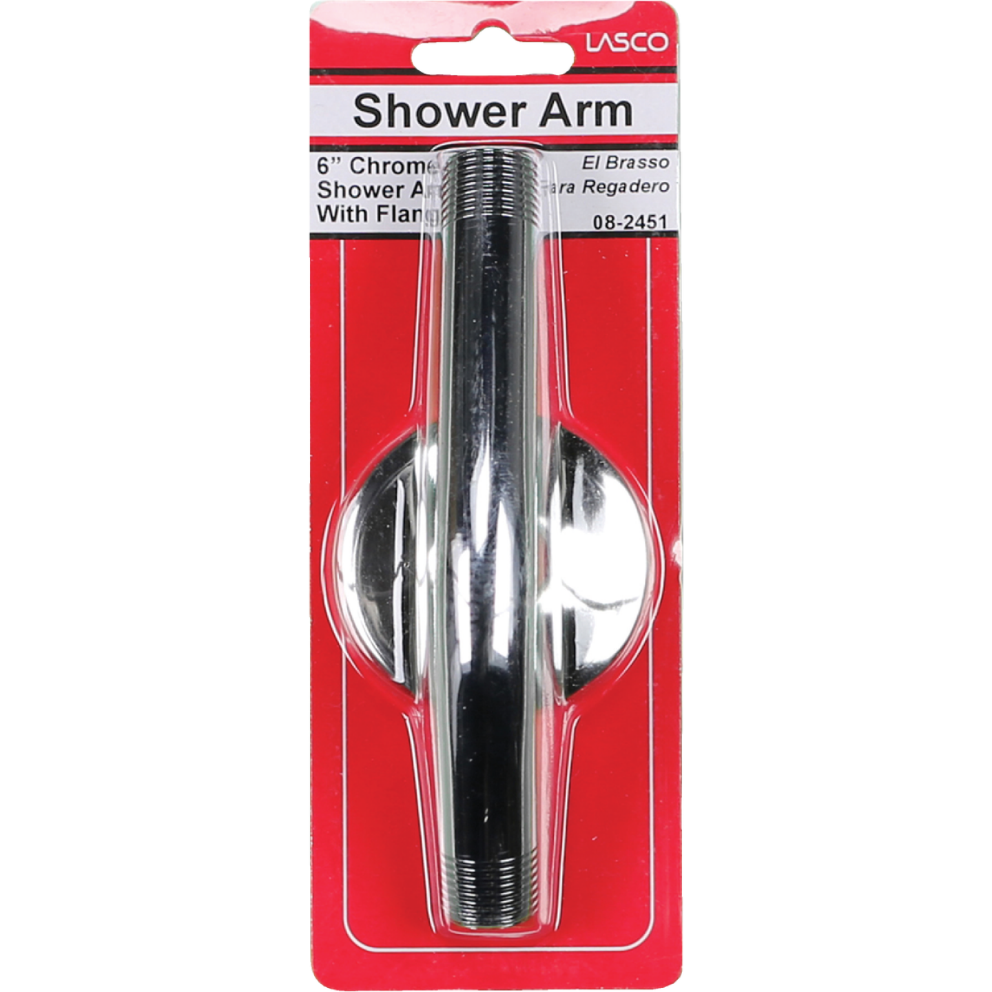 Lasco 6 In. Chrome Shower Arm and Flange Image 2