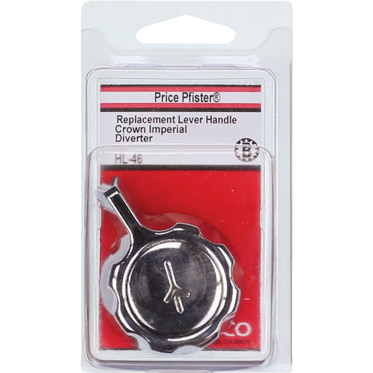 Lasco Price Pfister Crown Imperial Diverter Chrome Tub & Shower Handle Kit Image 2