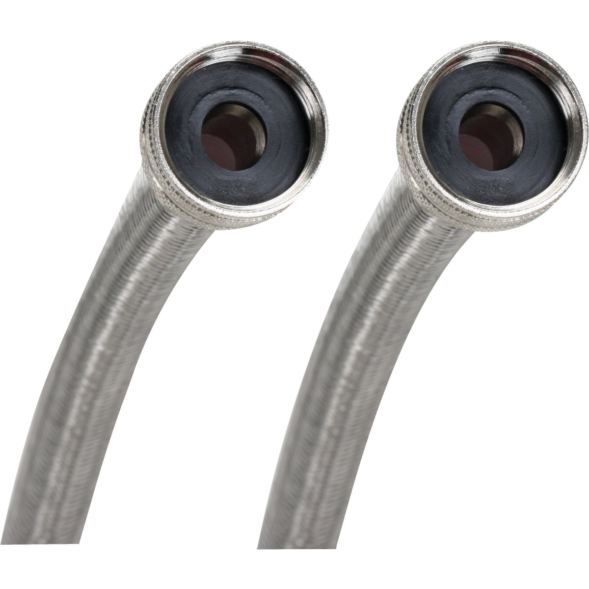 Fluidmaster 3/4 x 3/4 In. Hose Fitting x 60 In. L Braided Stainless Steel High Efficiency Washing Machine Hose(2-Pack) Image 1