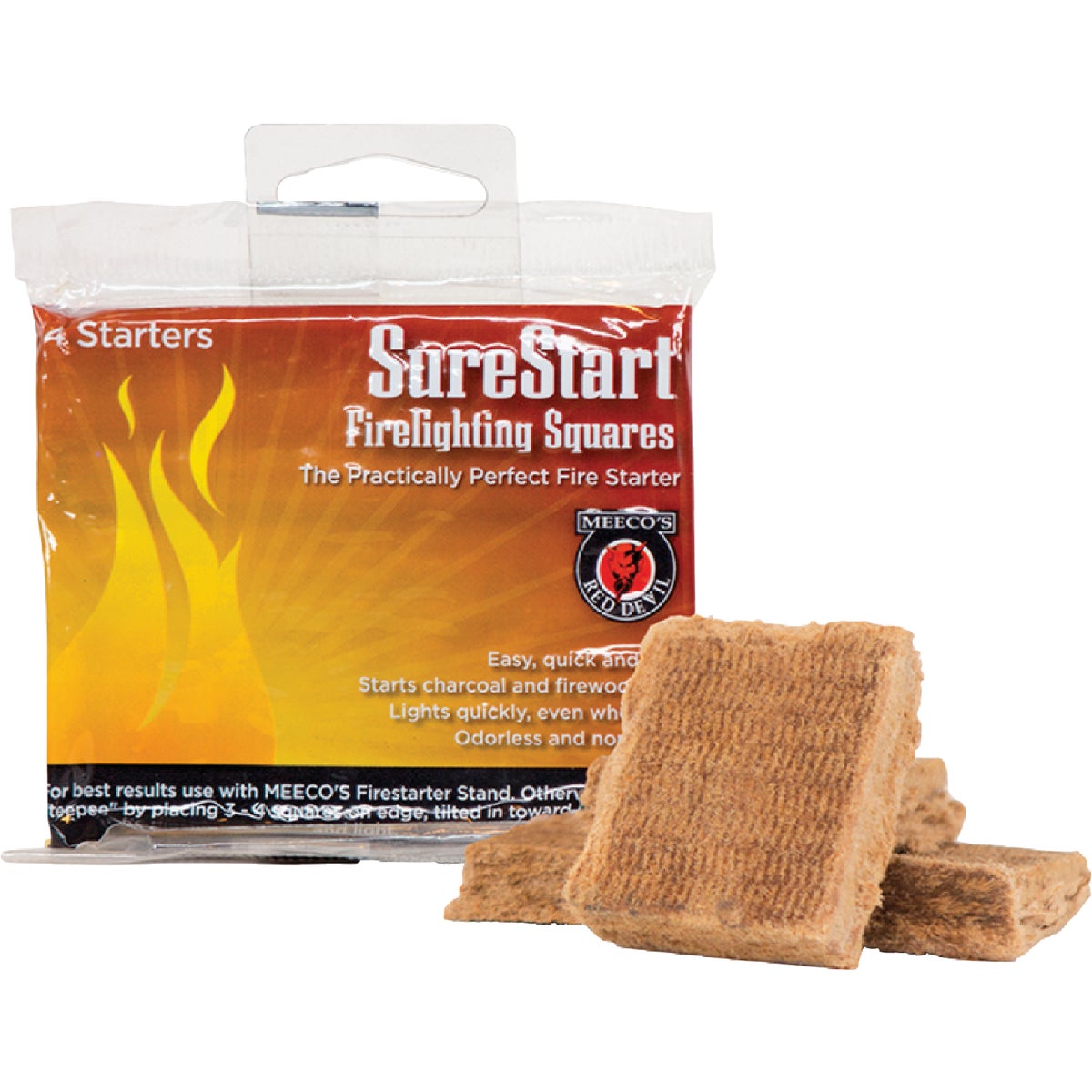 Meeco's Red Devil SureStart Fire Starter Squares (4-Pack)