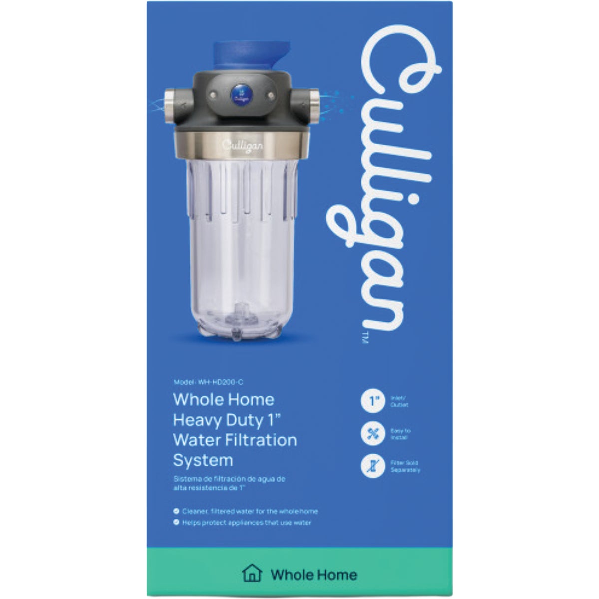 Culligan 1 In. Whole House Heavy Duty Water Filter System for WH-HD200-C