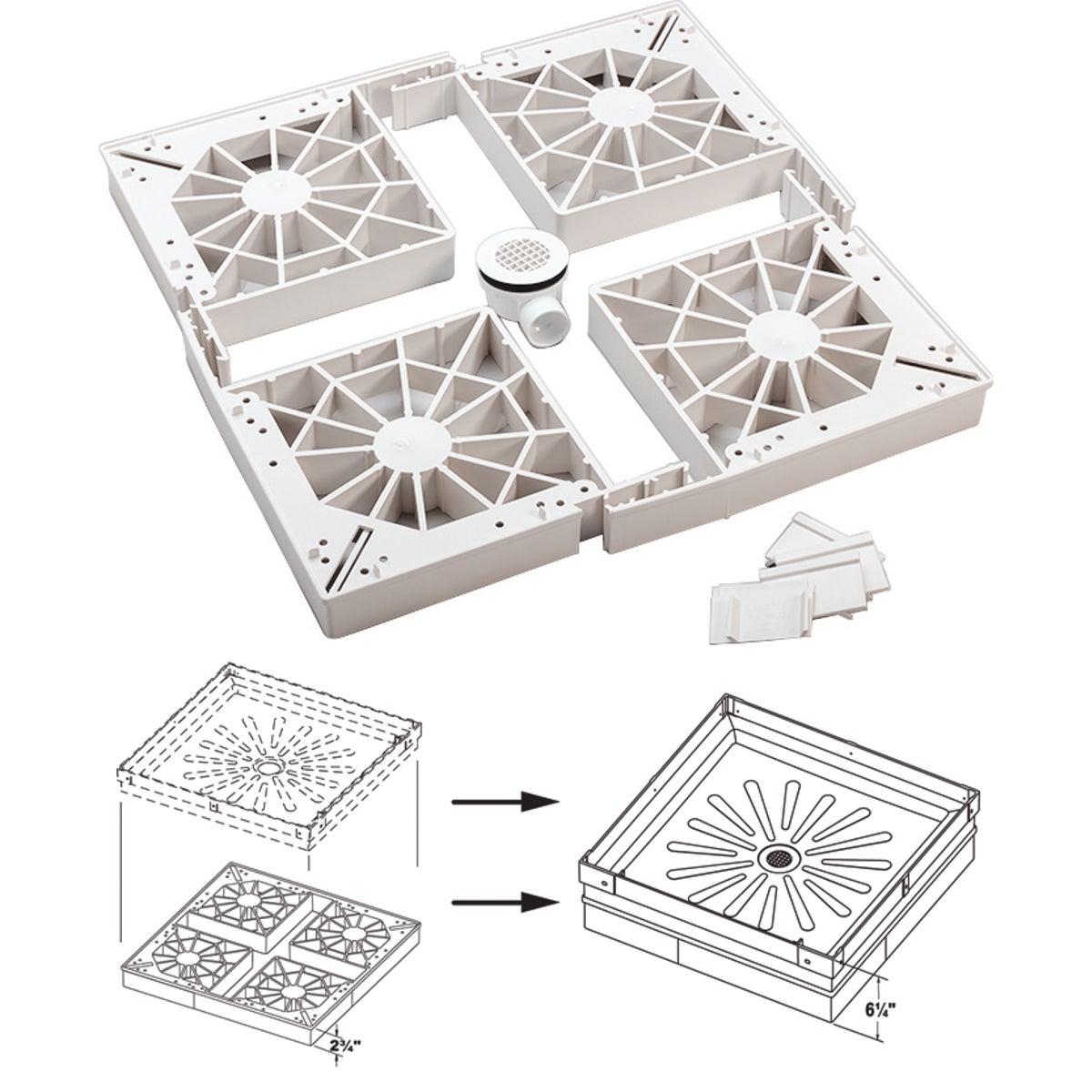 EL Mustee Durastall 2-3/4 In. Shower Base Extender Image 1