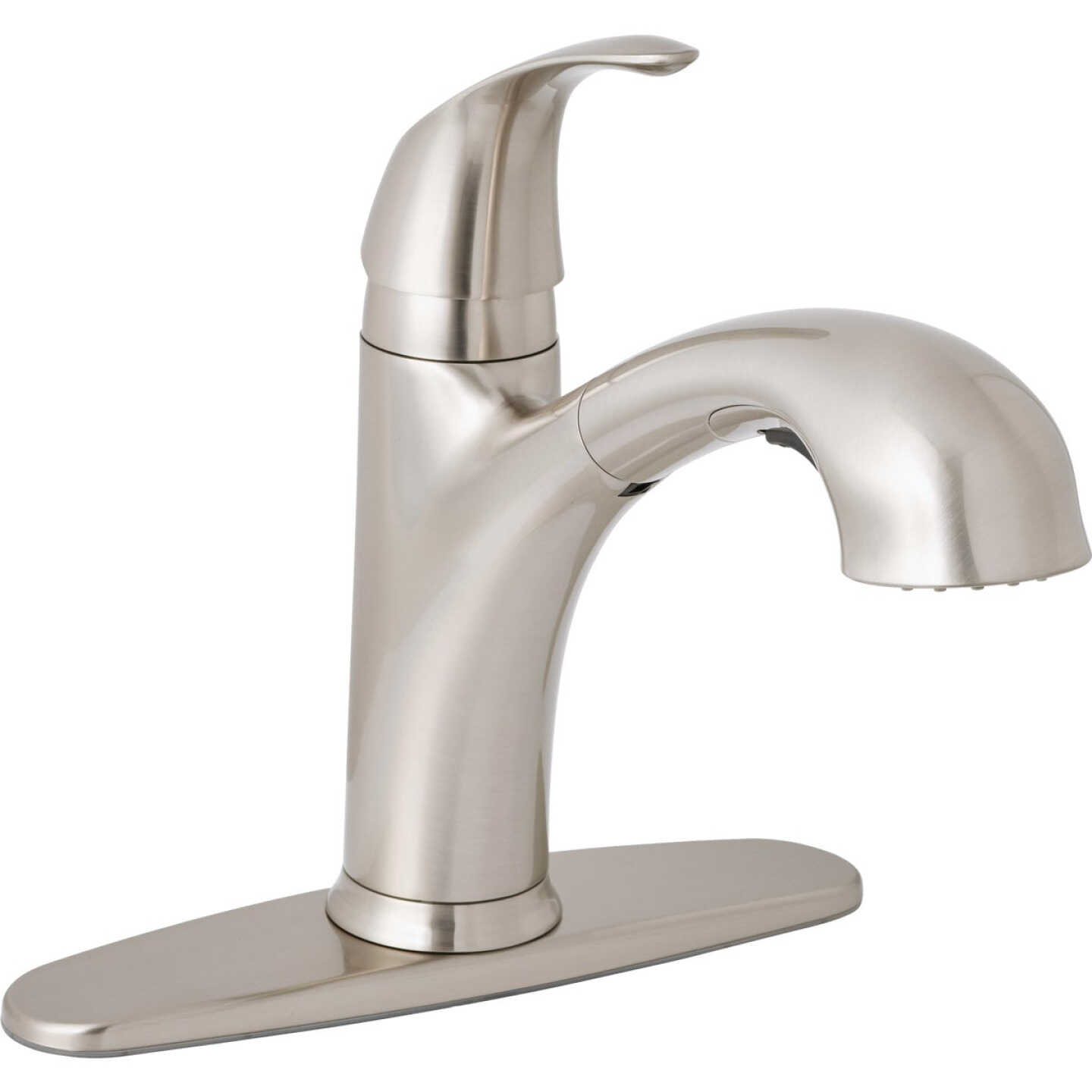 Home Impressions 1-Handle Lever Pull-Out Kitchen Faucet, Brushed Nickel Image 1