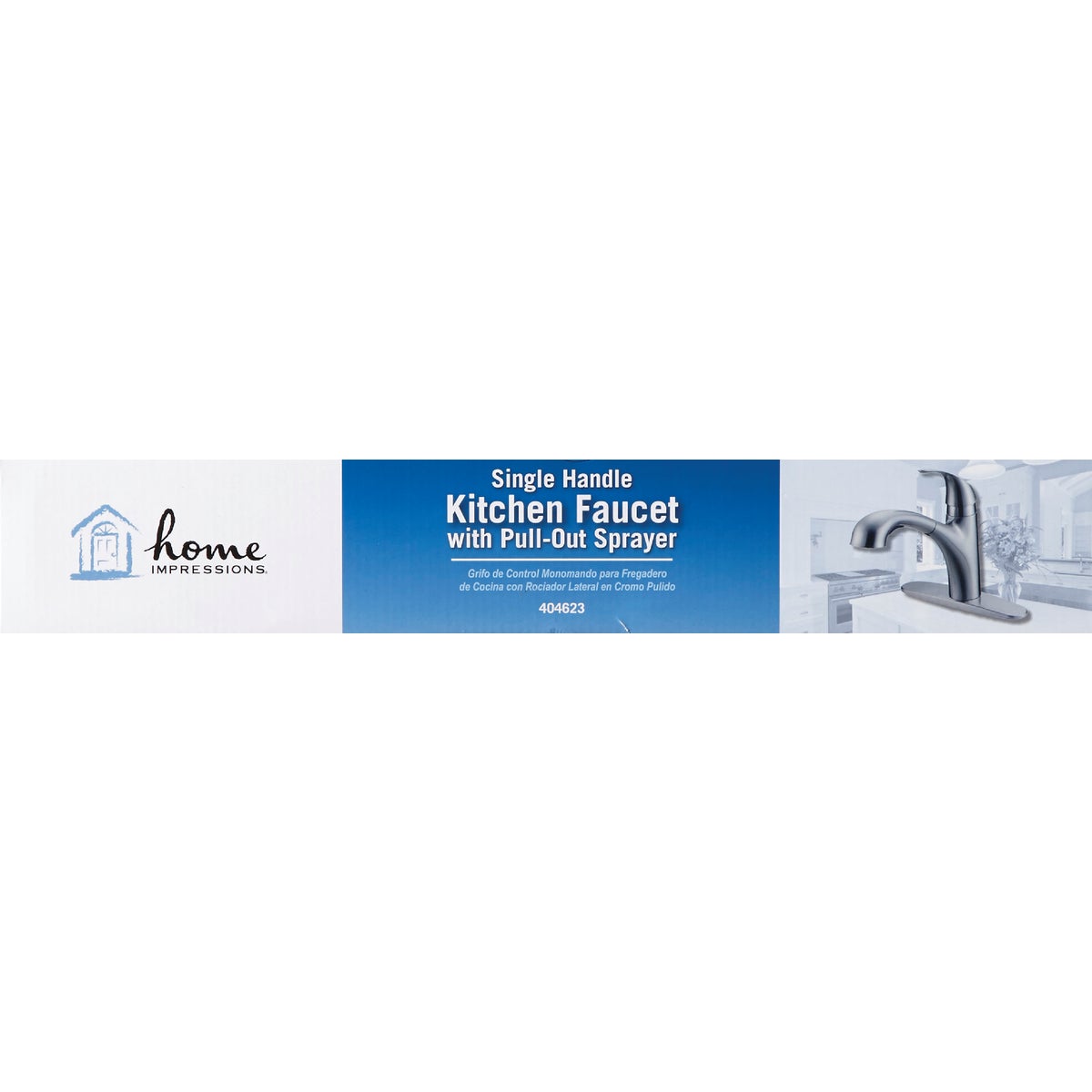Home Impressions 1-Handle Lever Pull-Out Kitchen Faucet, Brushed Nickel Image 2