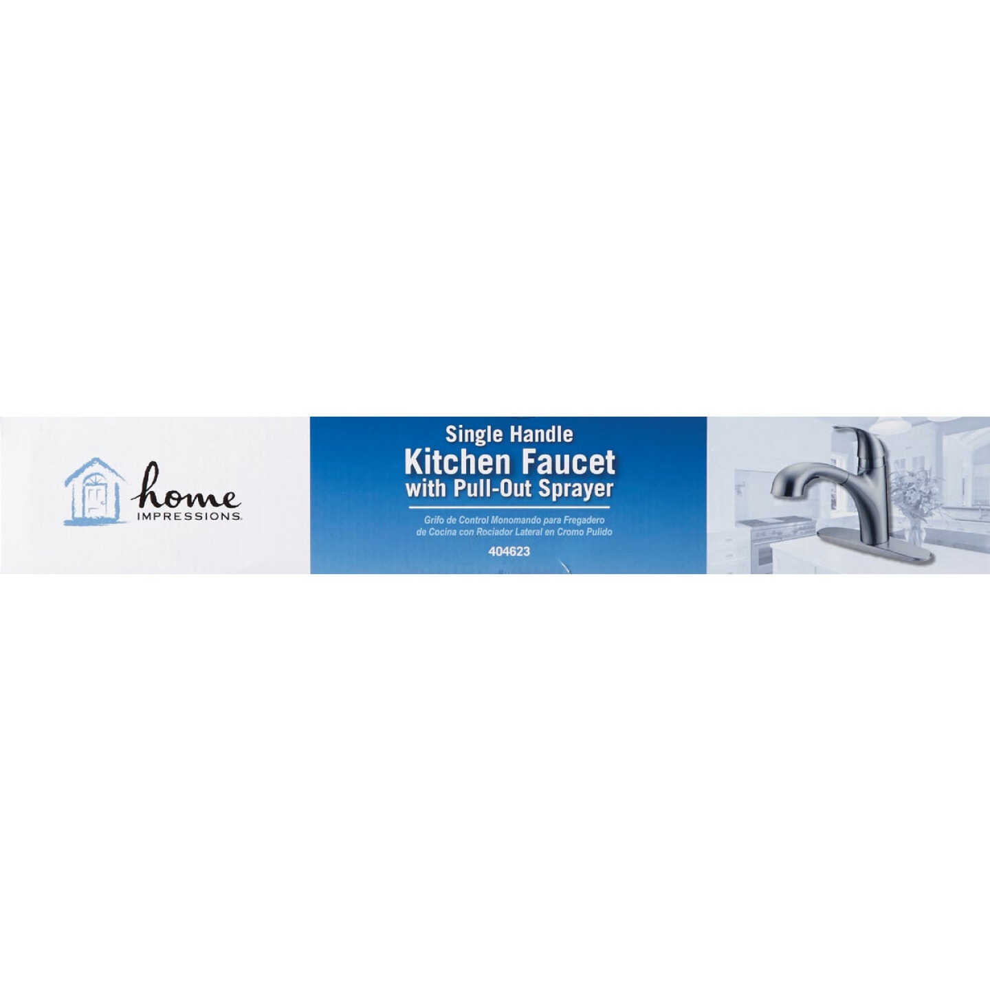 Home Impressions 1-Handle Lever Pull-Out Kitchen Faucet, Brushed Nickel Image 2