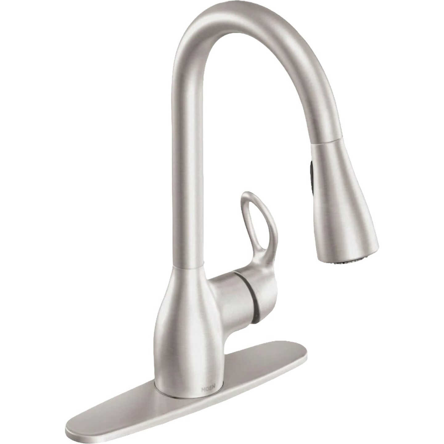 Moen Stainless Steel Kitchen Faucet With Pull-Down Spray Image 1