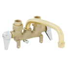 B&K Rough Brass with Chrome Handles Traditional Laundry Tray Faucet Image 1