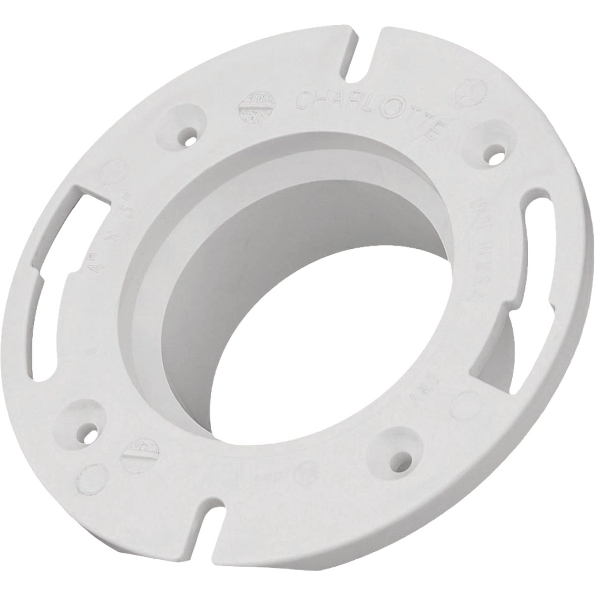 Charlotte Pipe 3 In. x 4 In. Schedule 40 DWV Hub End Closet Flange