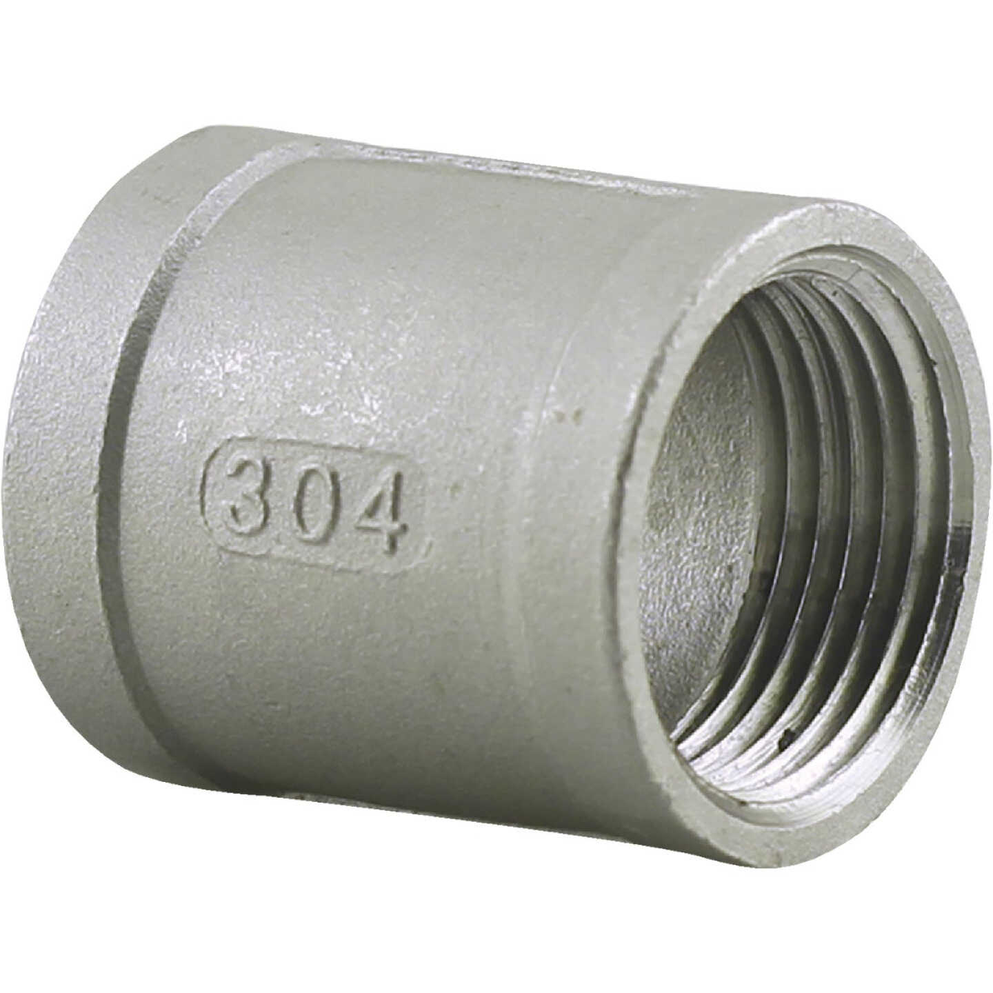 PLUMB-EEZE 1/4 In. FIP Stainless Steel Coupling Image 1