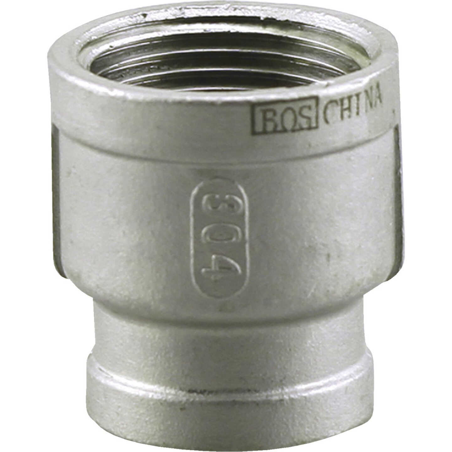 PLUMB-EEZE 1 In. FIP x 3/4 In. FIP Stainless Steel Reducing Coupling Image 1