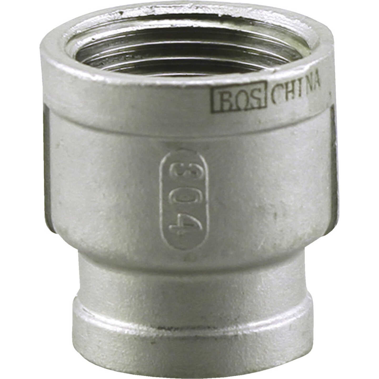 PLUMB-EEZE 1-1/4 In. FIP x 1 In. FIP Stainless Steel Reducing Coupling Image 1