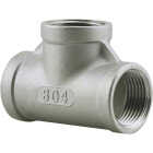 PLUMB-EEZE 1 In. FIP Stainless Steel Tee Image 1