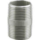 PLUMB-EEZE 1/2 In. MIP x 6 In. Stainless Steel Nipple Image 1