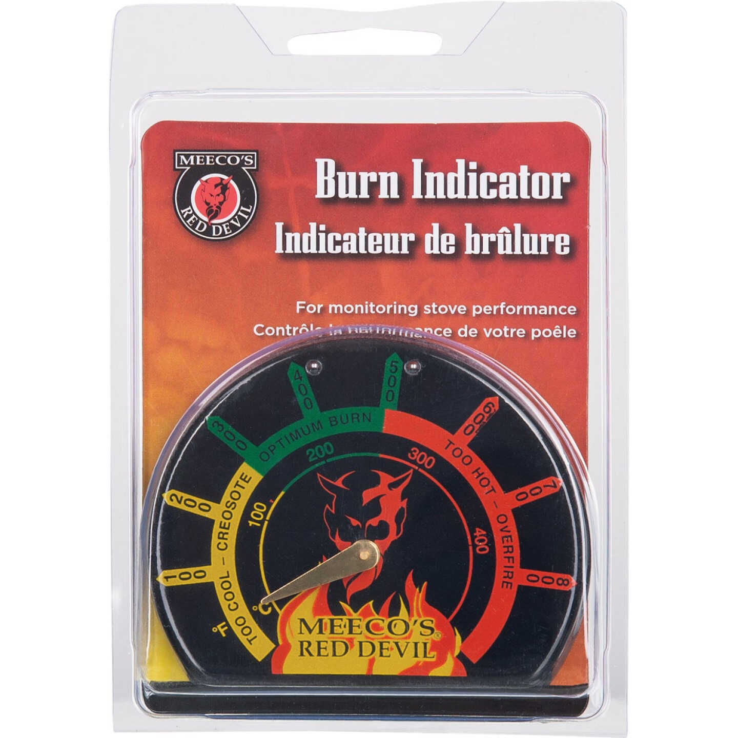 Meeco's Red Devil Porcelain Steel Stove Thermometer Image 1